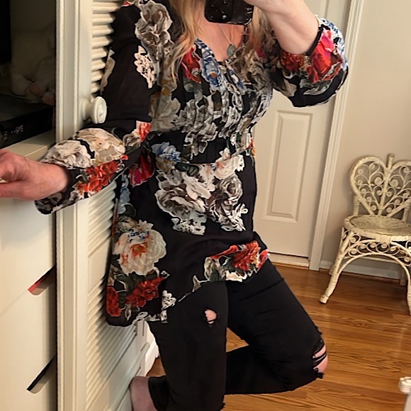 JOE BROWNS Boho Floral  Long Sleeved Tunic Top - Picture 2 of 9